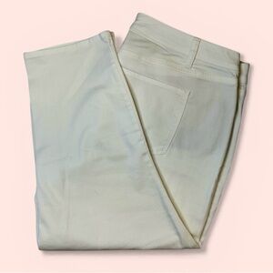 Talbots Women’s 16WP *New With Tags* White Straight Leg High Rise Crop Jeans